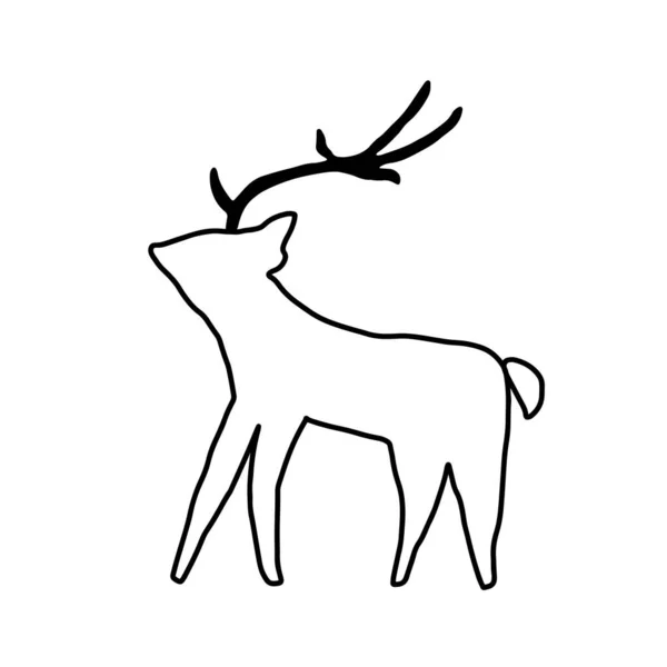 Design Del Personaggio Dei Cervi Carino Cartone Animato Animale Vettoriale — Vettoriale Stock