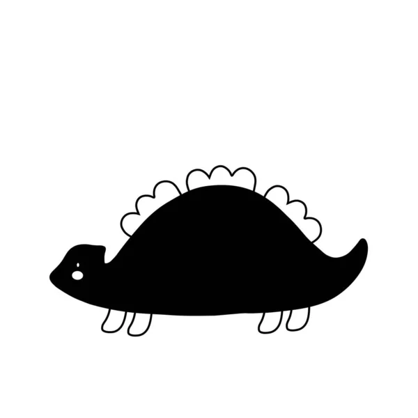 Diseño Carácter Dinosaurio Lindo Dibujo Animado Animal Vector Ilustración Icono — Vector de stock