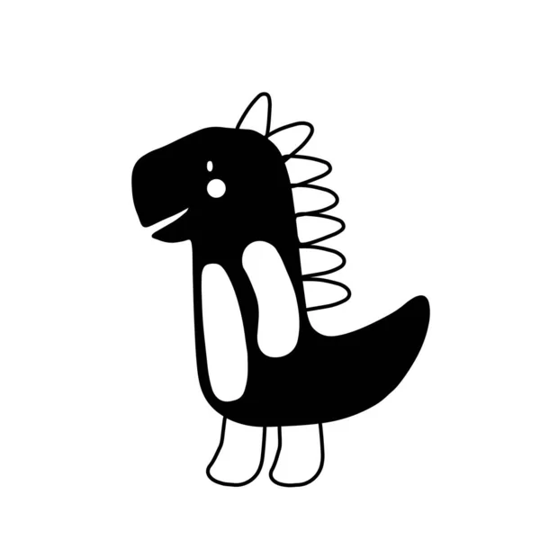 Diseño Carácter Dinosaurio Lindo Dibujo Animado Animal Vector Ilustración Icono — Vector de stock