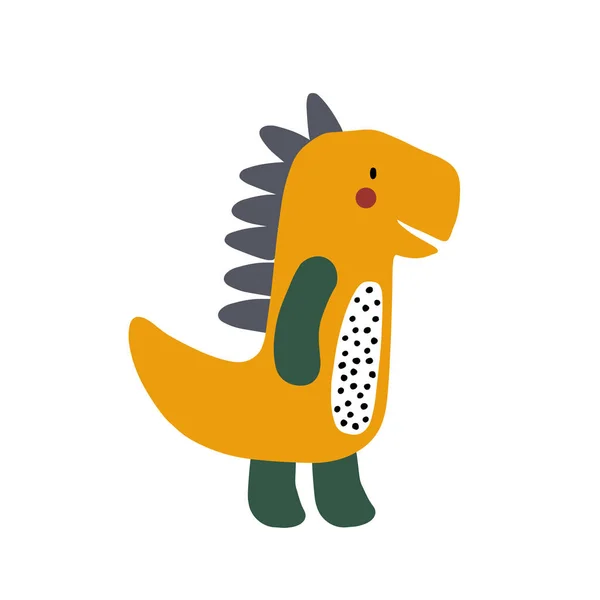 Diseño Carácter Dinosaurio Lindo Dibujo Animado Animal Vector Ilustración Icono — Vector de stock