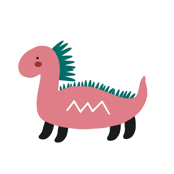 Dinosaurier Charakter Design Nette Zeichentrick Animal Vektor Illustration Abstraktes Symbol — Stockvektor