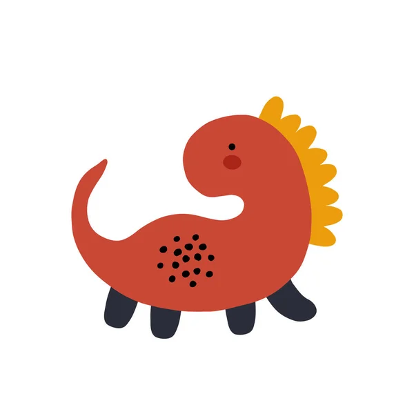 Dinosaurier Charakter Design Nette Zeichentrick Animal Vektor Illustration Abstraktes Symbol — Stockvektor