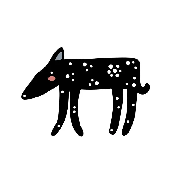 Projekt Postaci Psa Cute Animowany Wektor Zwierząt Ilustracja Abstrakcyjna Ikona — Wektor stockowy