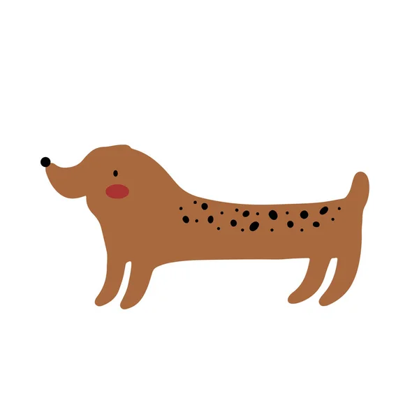 Dog Character Design Cute Cartoon Animal Vector Illustration Abstract Icon — Stock Vector