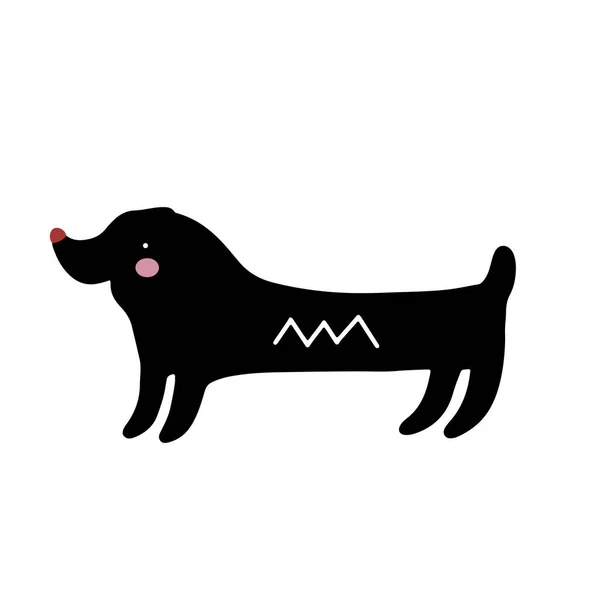 Desenho Personagem Cão Desenho Animado Bonito Ilustração Vetor Animal Ícone — Vetor de Stock