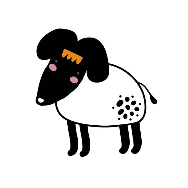Σχεδιασμός Χαρακτήρα Σκύλου Χαριτωμένη Απεικόνιση Φορέα Ζώο Κινουμένων Σχεδίων Αφηρημένη — Διανυσματικό Αρχείο