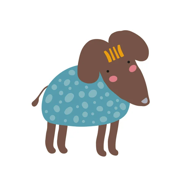 Σχεδιασμός Χαρακτήρα Σκύλου Χαριτωμένη Απεικόνιση Φορέα Ζώο Κινουμένων Σχεδίων Αφηρημένη — Διανυσματικό Αρχείο