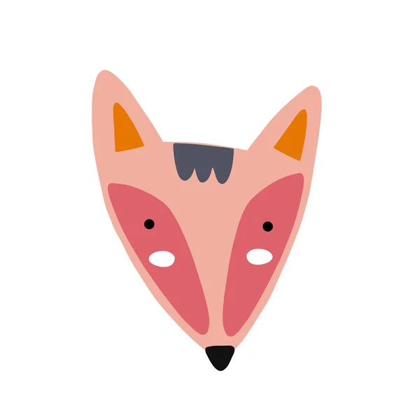 Illustration Personnage Fox Mignon Dessin Animé Animal Vecteur Illustration Icône — Image vectorielle