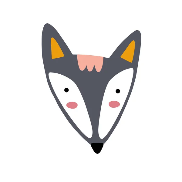 Fox Character Illustration Cute Cartoon Animal Vector Illustration Abstract Icon — Stock Vector