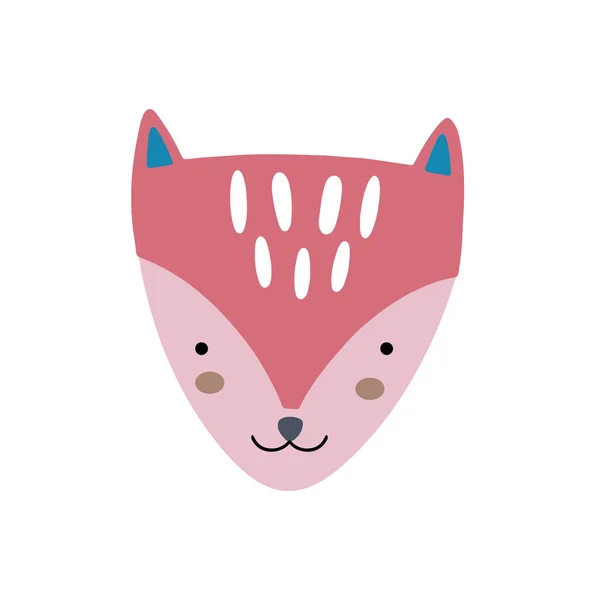 Illustrazione Del Personaggio Fox Carino Cartone Animato Animale Vettoriale Illustrazione — Vettoriale Stock