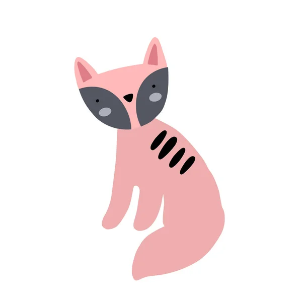 Ilustración Personajes Fox Lindo Dibujo Animado Animal Vector Ilustración Icono — Vector de stock