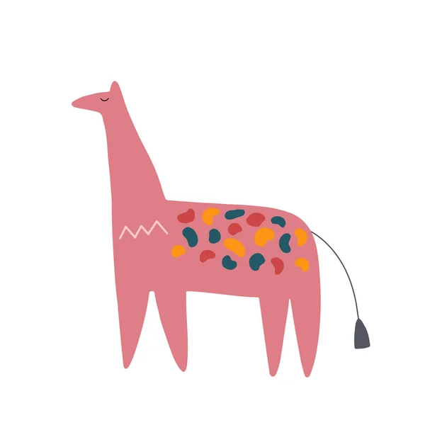 Charakteristický Design Žirafy Roztomilé Animované Zvířecí Vektorové Ilustrace Abstraktní Ikona — Stockový vektor