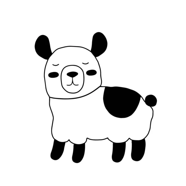 Design Personagem Llama Alpaca Desenho Animado Bonito Ilustração Vetor Animal —  Vetores de Stock