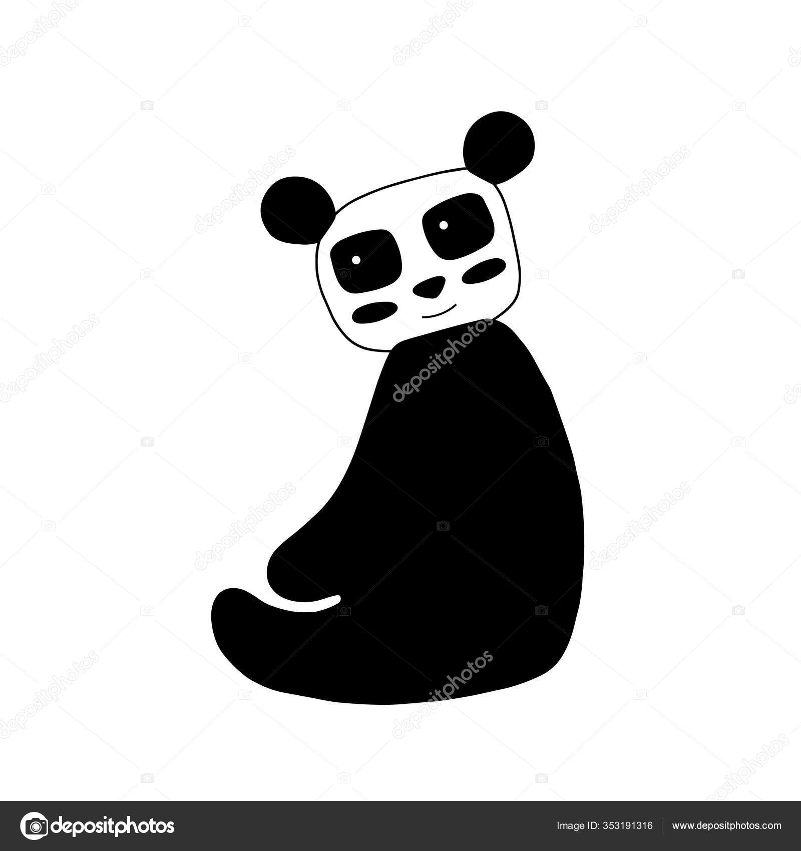 Desenho Personagem Panda Desenho Animado Bonito Ilustração Vetor