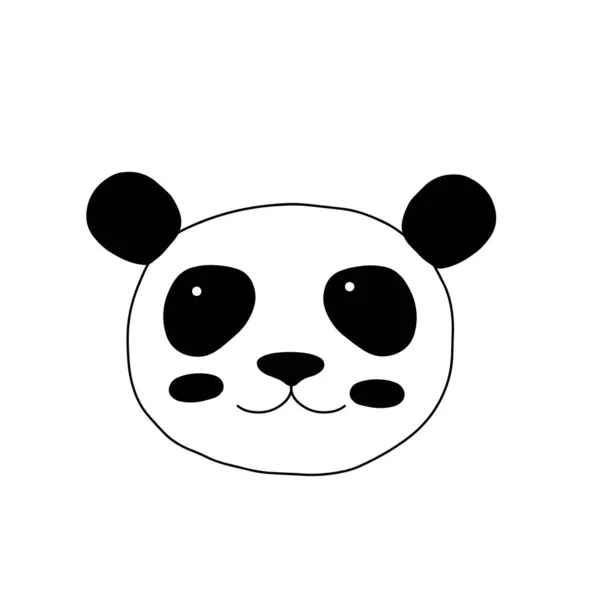 Desenho Personagem Panda Desenho Animado Bonito Ilustração Vetor Animal Ícone — Vetor de Stock