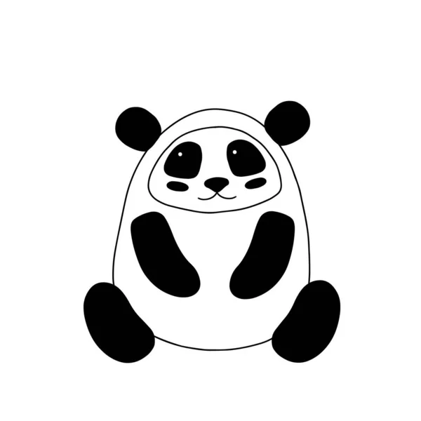 Desenho Personagem Panda Desenho Animado Bonito Ilustração Vetor Animal Ícone — Vetor de Stock