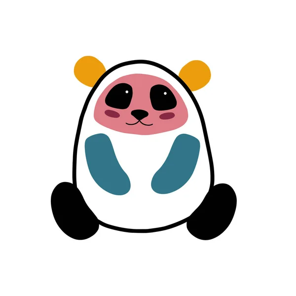 Diseño Personajes Panda Lindo Dibujo Animado Animal Vector Ilustración Icono — Vector de stock
