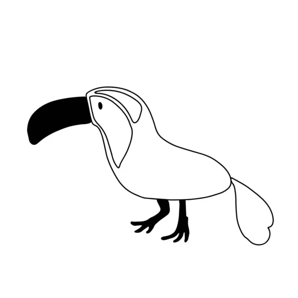 Дизайн Персонажа Попугая Симпатичная Карикатурная Животная Векторная Иллюстрация Абстрактная Икона — стоковый вектор