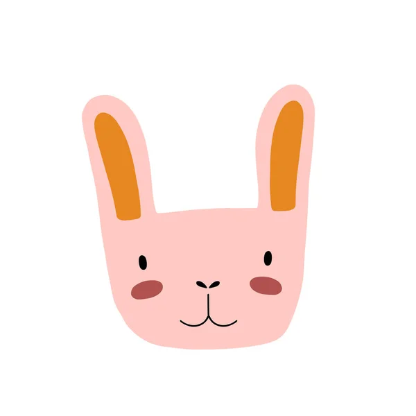 Kaninchen Oder Hasenfigur Design Nette Zeichentrick Animal Vektor Illustration Abstraktes — Stockvektor