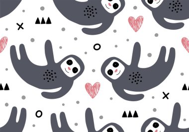 Panda 'da kusursuz desen var. Bebekler için hayvan arka planı