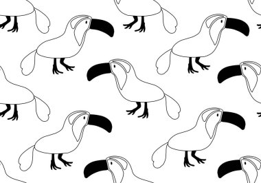 Papağanlı bebek geçmişi, kusursuz yaz hayvan desenli. Vektör dijital kağıt