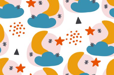 Soyut basit modern arkaplan. Kusursuz vektör el çizimi deseni