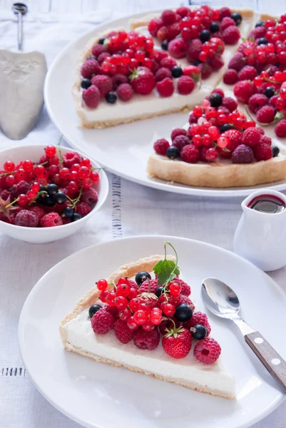 Домашний пирог с ягодами — стоковое фото