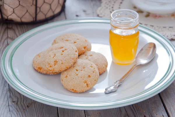 Homemade sugar cookies with honey