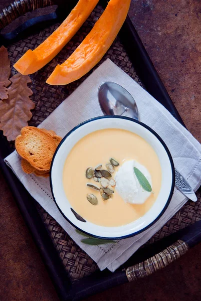 ev yapımı kabak çorbası