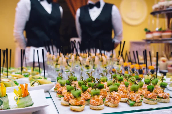 Catering service with waiters — Stock Photo, Image