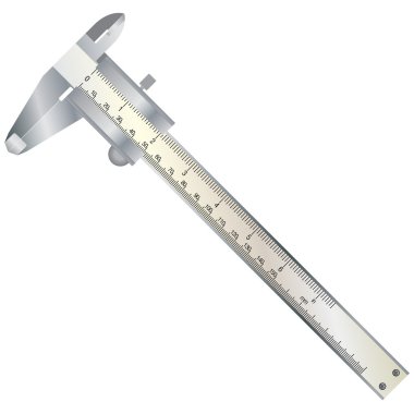 Beyaz arka plan üzerinde izole vernier aracı. İnşaat aracı.