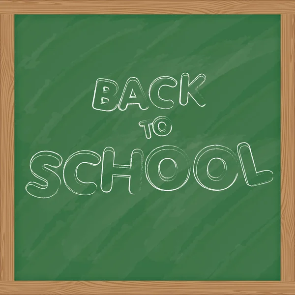 Okula dönüş. Yeşil kurulu ile ahşap çerçeve.