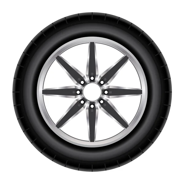 Car Wheel isolated on white background. — Stock Vector