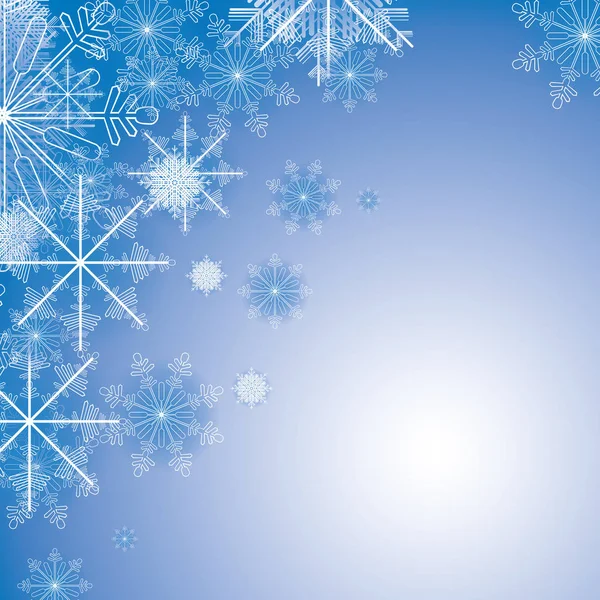 Biancaneve in inverno su sfondo Blue Sky . — Vettoriale Stock