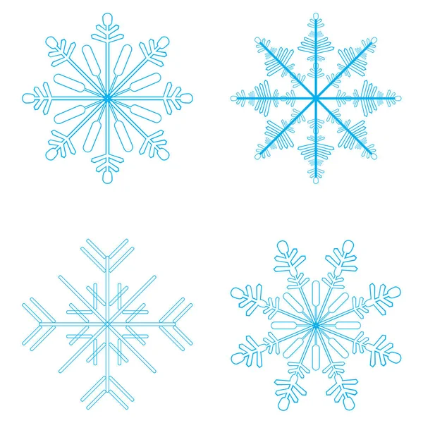 Сніговий набір взимку ізольовано на білому тлі . — стоковий вектор