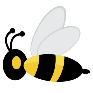 Arı beyaz arkaplanda izole edildi.