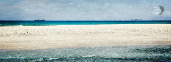 Beyaz kumlu sahil... — Stok fotoğraf