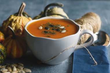 Masada ev yapımı balkabağı çorbası