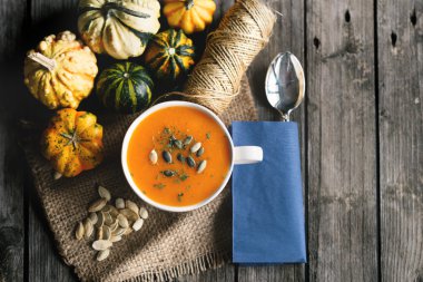 Masada ev yapımı balkabağı çorbası