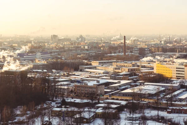 Panoráma Města Oblasti Produkce Ráno — Stock fotografie