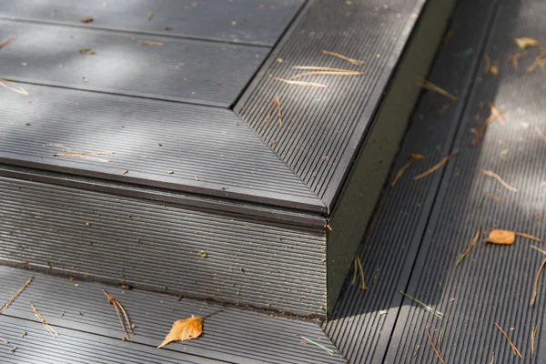 Step with outer corner on the terrace from the deck. — Stock Image Step with outer corner on the terrace from the deck. Stock Picture