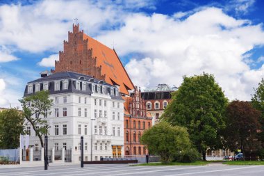 Wroclaw ve Kilise St Stanislaus, Dorothy ve Vaclav şehir panoraması