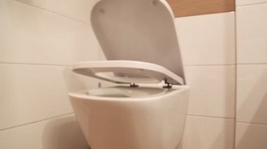 Yumuşak kapanış tuvalet ile asılı tuvalet koltuk kapak kolu.