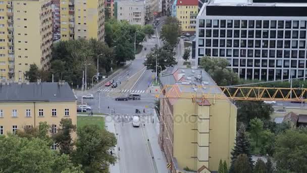 Vue aérienne de la ville de Wroclaw — Video