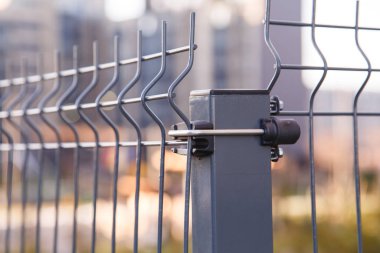 Fence made of steel welded mesh wire panels