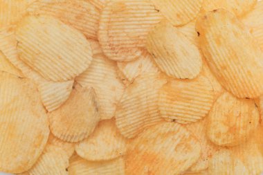 Patates kıvrımlı çip dokusu arkaplanı