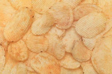 Patates kıvrımlı çip dokusu arkaplanı