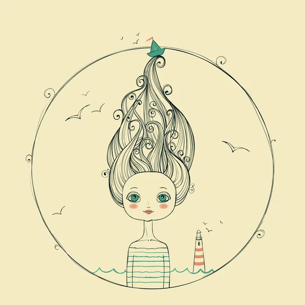 kıvırcık saçlı güzel kız