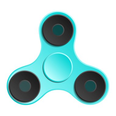 El spinner edc. Artan odak, stres için oyuncak kıpır. Vektör.