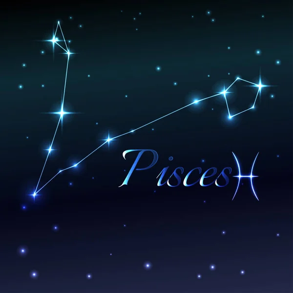 Su sembolü, Balık burcu, burç, vektör sanat ve illüstrasyon.